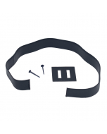 Rubber boomband  40 mm x 75 cm met gesp en nagels