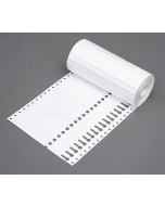 Sleufetiket Tyvek 105 g / 18 x 1,27 cm wit