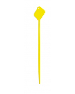 Plaatetiket recht flexo 72 cm geel