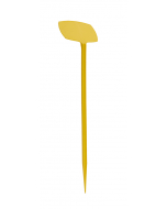 Plaatetiket schuin M-41 / afgerond 10 x 7 cm geel