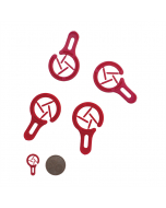 Merkringetje groot rood / 1000 per zak