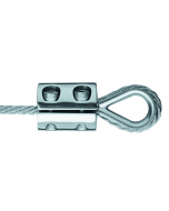 Wallguide RVS kabelklem 27 mm dubbel M4 met kous