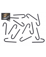 Orchideeënhaak 55 mm x Ø 0,8 mm rubber zwart