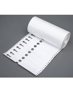 Sleufetiket Tyvek 105 g / 22 x 2,55 cm wit