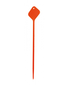 Plaatetiket recht flexo 72 cm oranje fluorescerend
