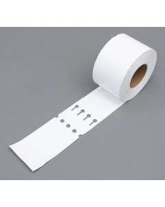 T.T. sleufetiket HDPE 150 µ/ 25x2,5 cm 4-baans wit
