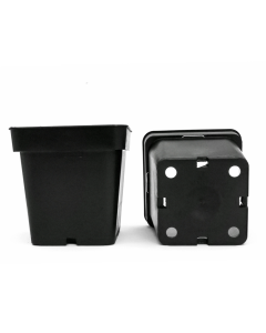 Vierkante pot 1,0 l / 11 x 11 x 11 cm zwart