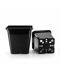 Square planter 0.5 l / 9 x 9 x 9.5 cm black