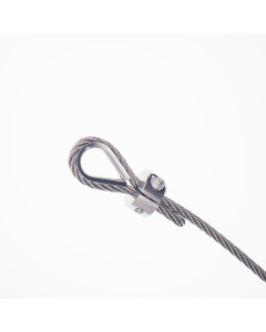RVS kabelklem 10 mm enkel M4 met kous