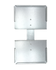 Stalen etikethouder A5 / hangend / dubbele plaat