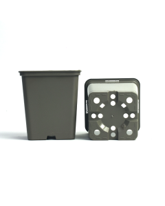 Vierkante pot taupe