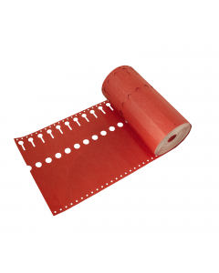 Sleufetiket Tyvek 105 g / 22 x 2,55 cm rood
