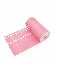 Sleufetiket Tyvek 105 g / 22 x 2,55 cm roze